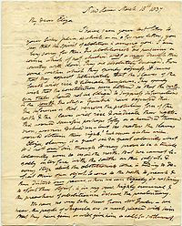 1837年給女兒的信
