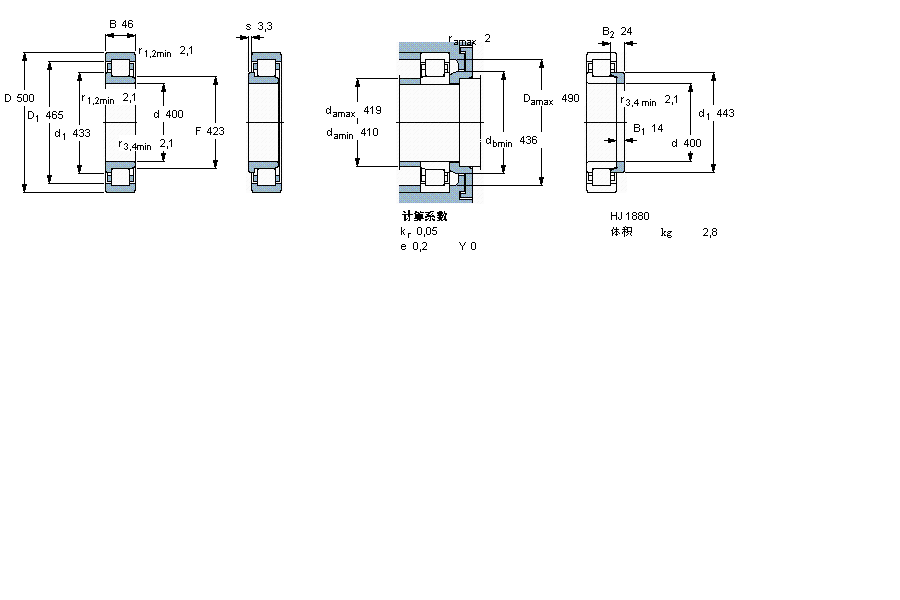 SKF NJ1880MP軸承 SKF NJ1880MP軸承
