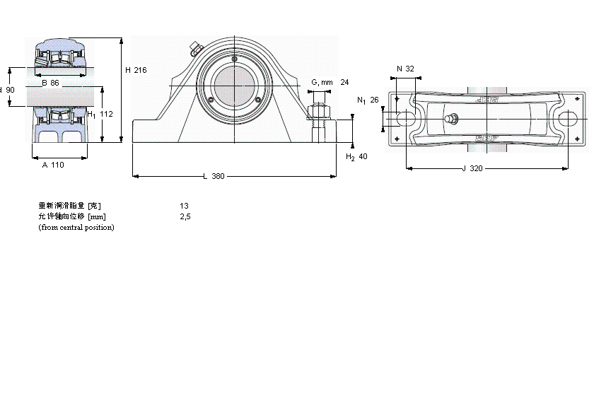SKF SYNT90L軸承 SKF SYNT90L軸承