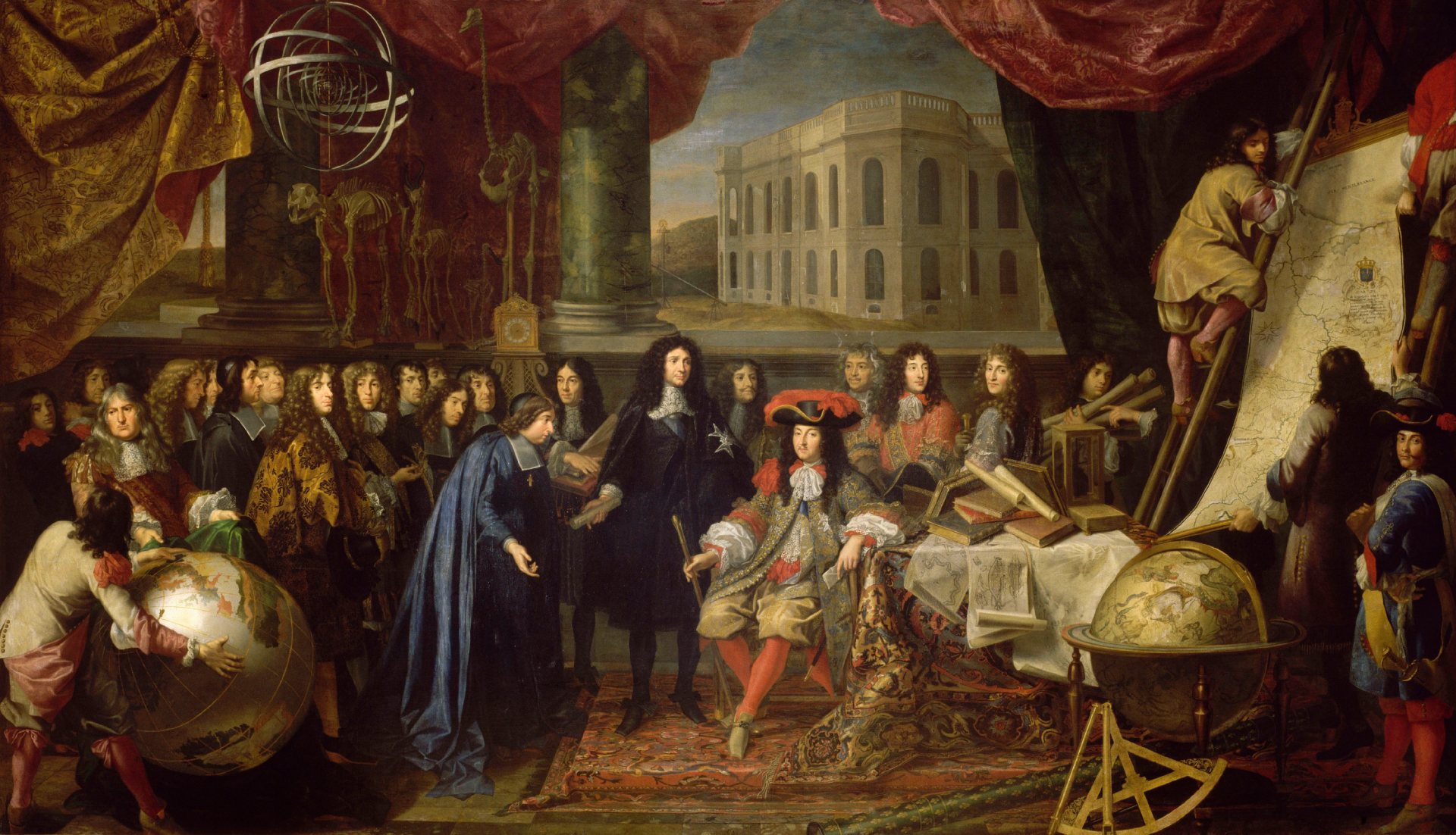 科爾培向路易十四介紹皇家科學院成員