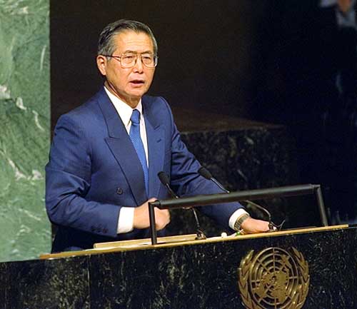 藤森總統在聯合國發表講話