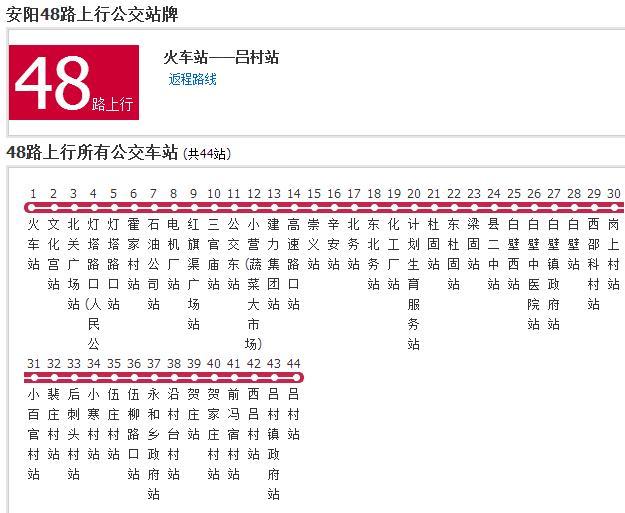 安陽公交48路 安陽公交48路