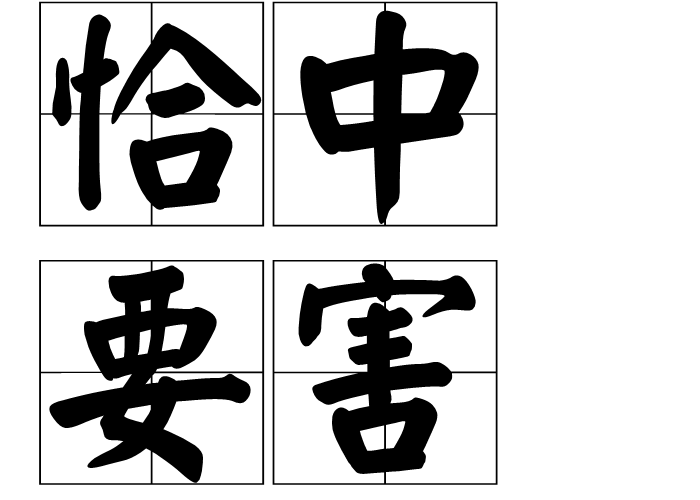 恰中要害 恰中要害