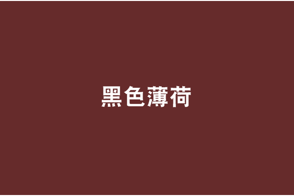 黑色薄荷