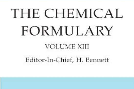 The Chemical Formulary, Volume 13 The Chemical Formulary, Volume 13