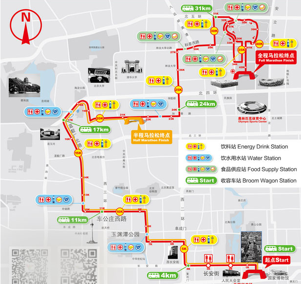 15年北京馬拉松線路圖