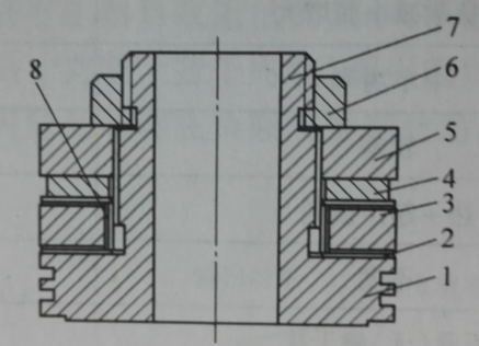 圖1-1 壓電陶瓷爆震感測器結構示意圖
