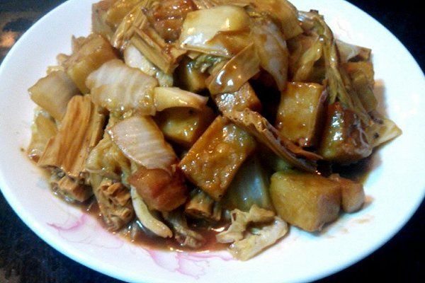 麵筋燒腐竹