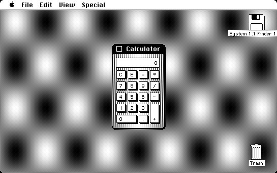 1984年的Mac就用到了擬真設計