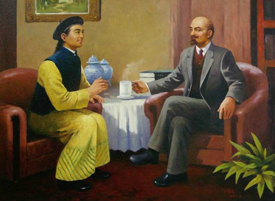 列寧接見劉峻周，表彰他的種茶功績