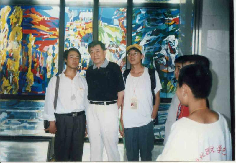 2003年9月與著名作家老舍之子舒乙合影