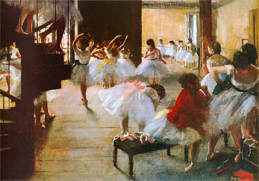 舞蹈教室(1874年法國世界名畫)