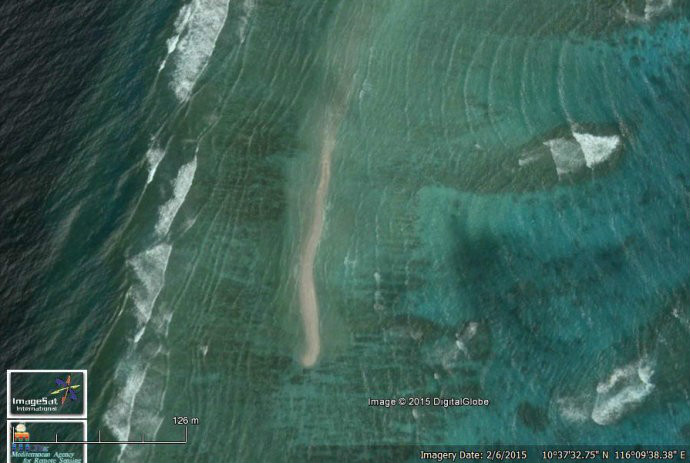 附屬於禮樂灘的鱟藤礁上的沙洲