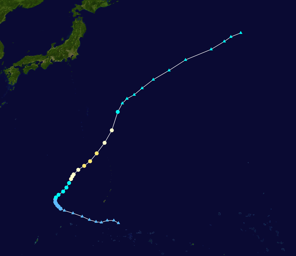 2016年第23號颱風“米雷”路徑圖