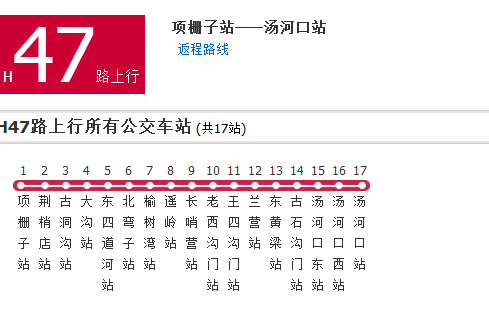 北京公交H47路 北京公交H47路