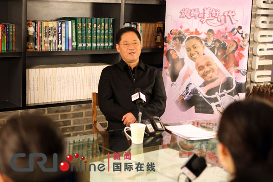 中國國際廣播電台台長王庚年接受記者採訪