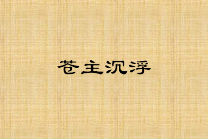 蒼主沉浮 蒼主沉浮