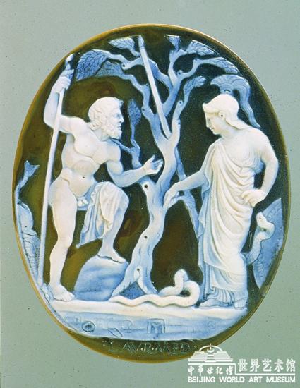 “波塞東與雅典娜之爭”的浮雕寶石