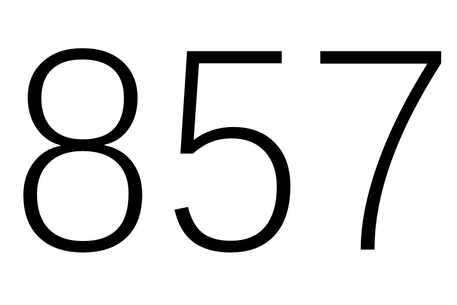 857(數字) 857(數字)