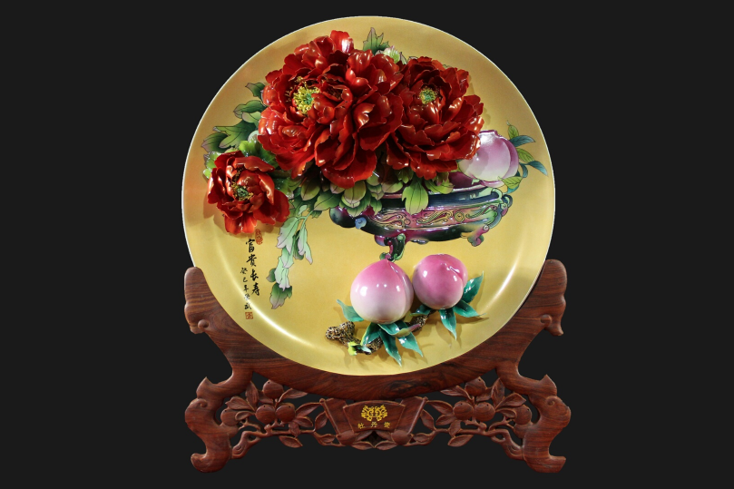 富貴長壽(牡丹瓷作品) 富貴長壽(牡丹瓷作品)