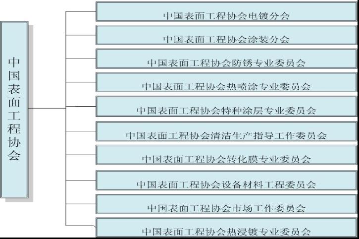 中國表面工程協會分支機構圖