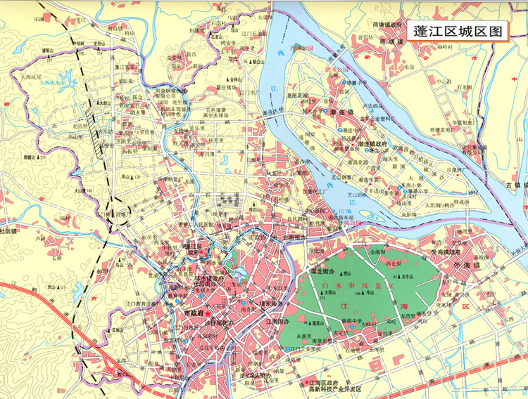 蓬江城區圖