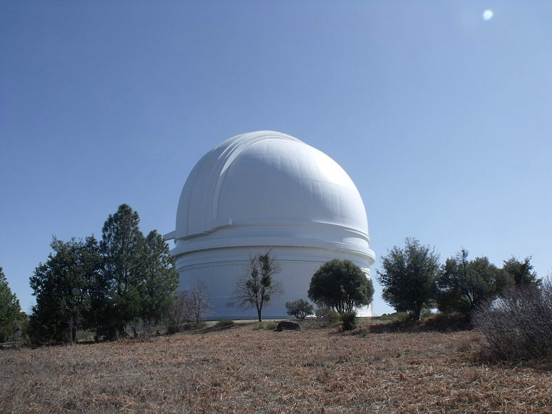 帕羅瑪天文台和海爾望遠鏡圓頂。