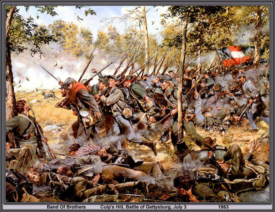 葛底斯堡戰役第三天，卡爾普山戰鬥。