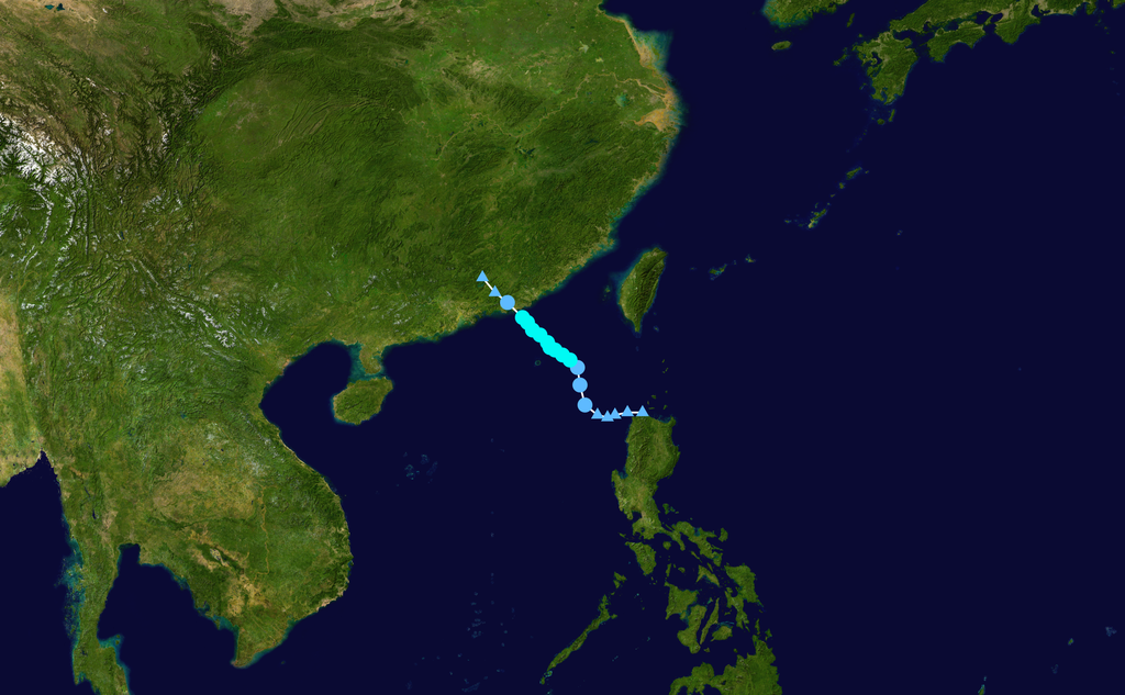 2017年第16號颱風“瑪娃”路徑圖