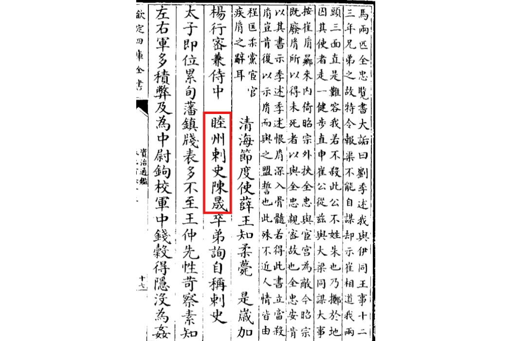 陳晟(唐朝睦州刺史) 陳晟(唐朝睦州刺史)