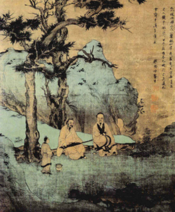 松蔭會琴圖 松蔭會琴圖