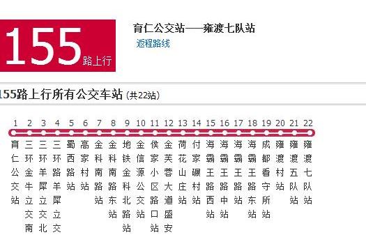 成都公交155路 成都公交155路