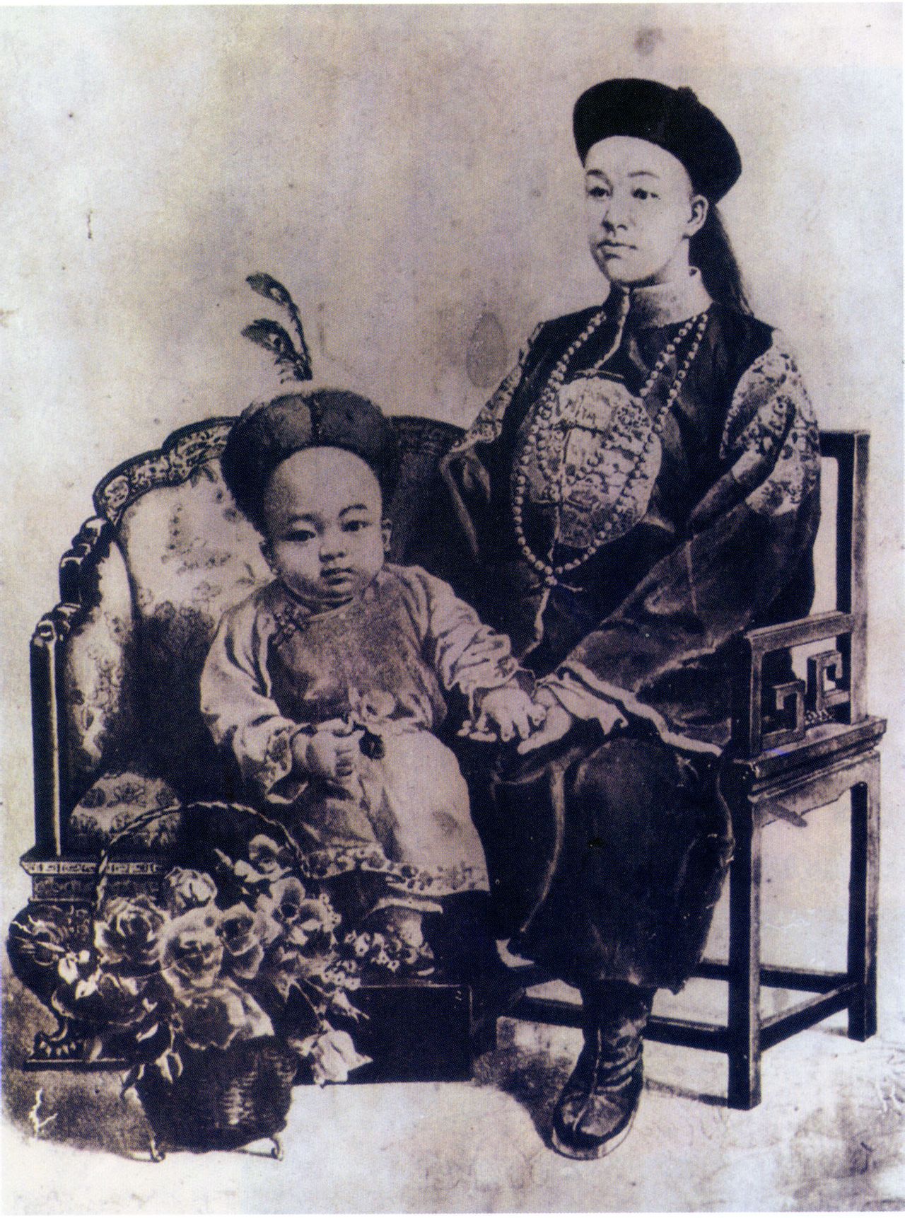 西方人畫筆下的攝政王載灃與小皇帝溥儀