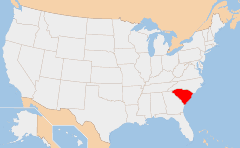 南卡羅來納州的地理位置