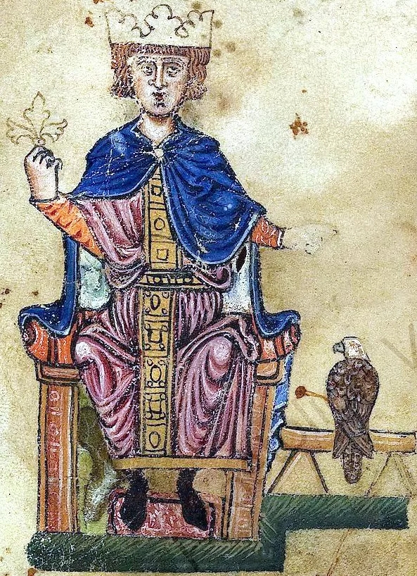 中世紀手抄本上的皇帝 腓特烈二世