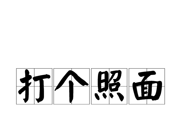 打個照面 打個照面