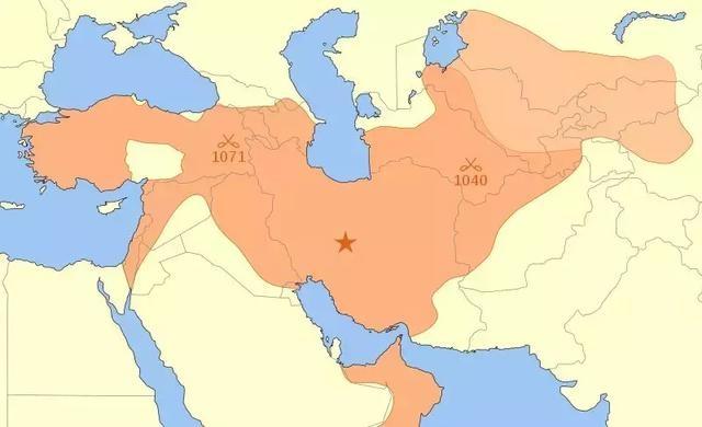 極盛時期的塞爾柱帝國版圖