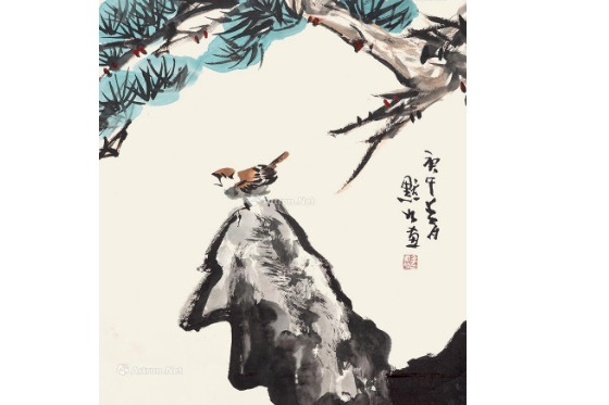松雀圖 松雀圖