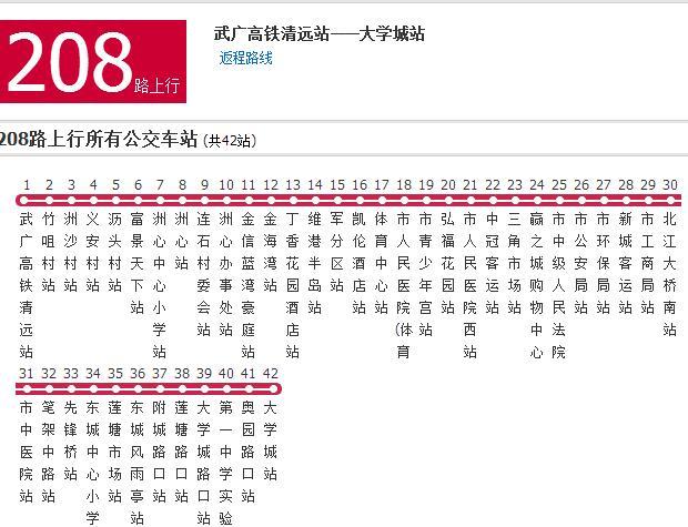 清遠公交208路 清遠公交208路