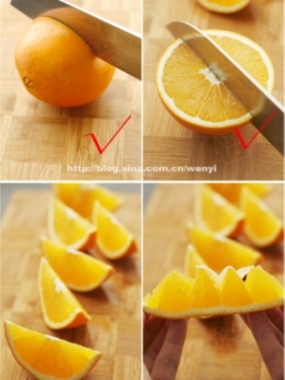 橙子正確的切法