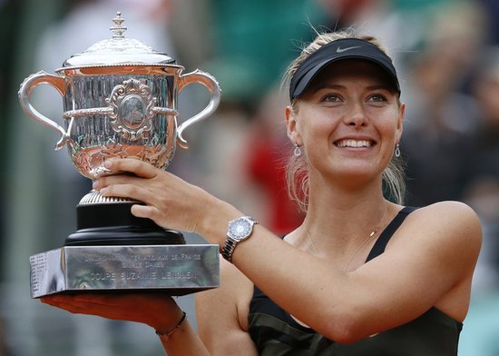 2012年，莎拉波娃法網奪冠成就全滿貫。
