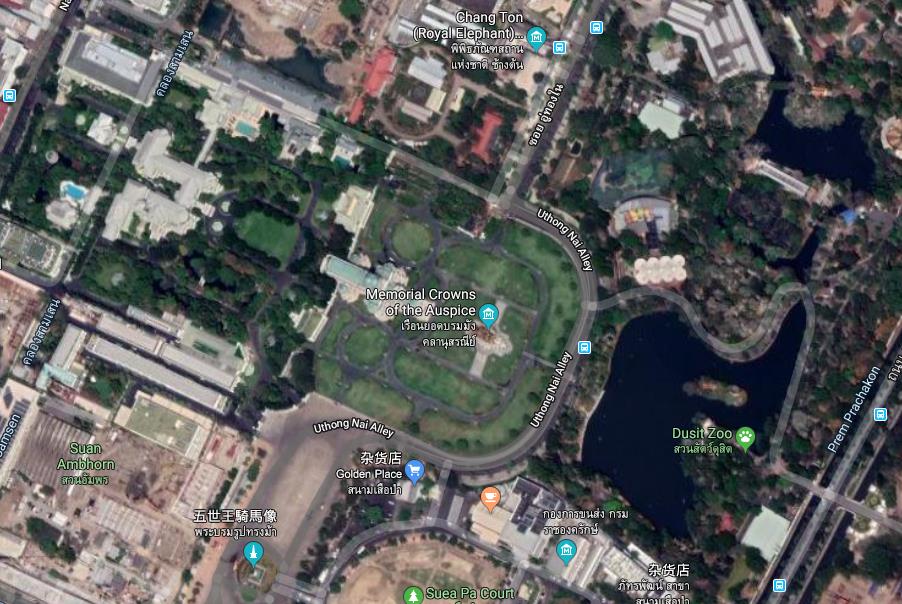 泰國舊國會大廈衛星地圖
