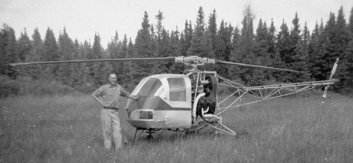 Rudy. Enstrom和他設計的第一架直升機