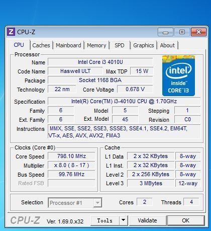 Intel 酷睿i3 4010U Intel 酷睿i3 4010U