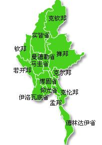 馬圭省在緬甸所在位置圖