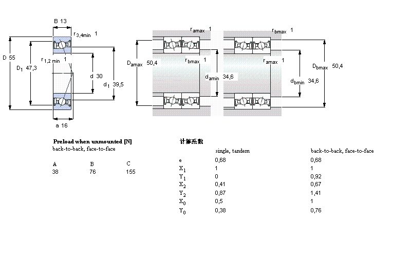 SKF S7006DB/P7軸承 SKF S7006DB/P7軸承