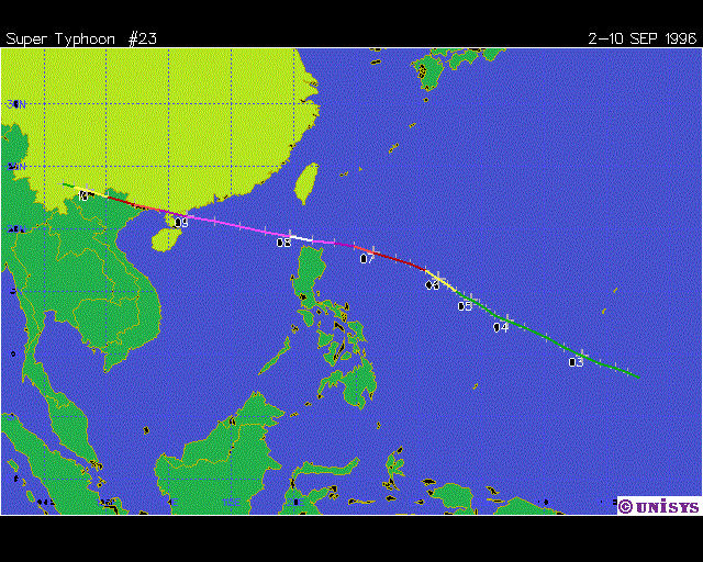 9615號颱風路徑圖