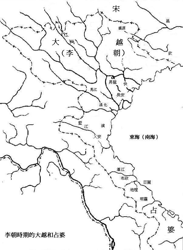 李朝時期的越南語占城關係圖