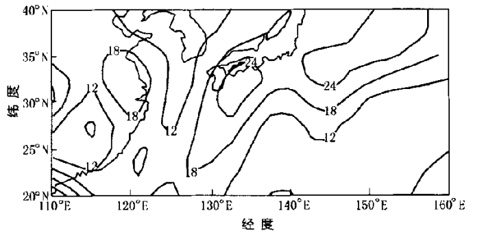 圖2 南方氣旋年頻數的地理分布