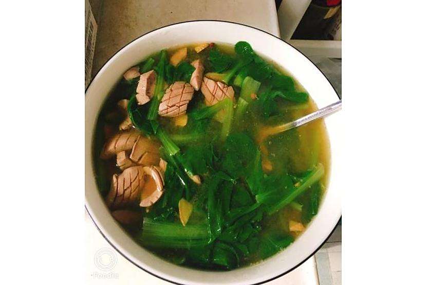 青菜腰子湯 青菜腰子湯